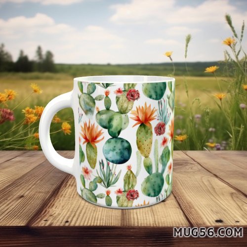Design pour sublimation de mugs jpeg (fichier numérique) - cactus 001