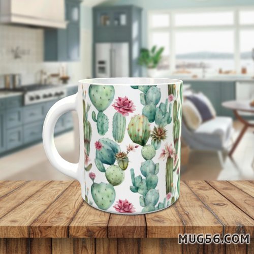 Design pour sublimation de mugs jpeg (fichier numérique) - cactus 003
