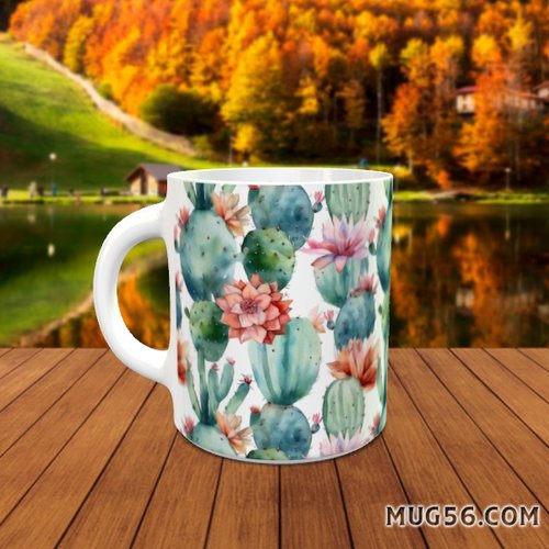 Design pour sublimation de mugs jpeg (fichier numérique) - cactus 004