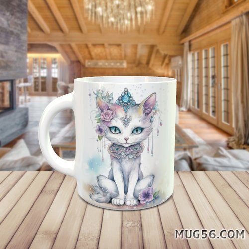 Design pour sublimation de mugs jpeg (fichier numérique) - chat 004