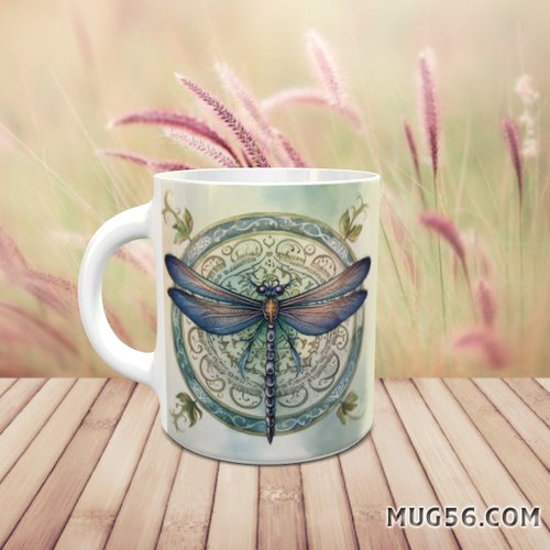 Design pour sublimation de mugs jpeg (fichier numérique) - libellule 003
