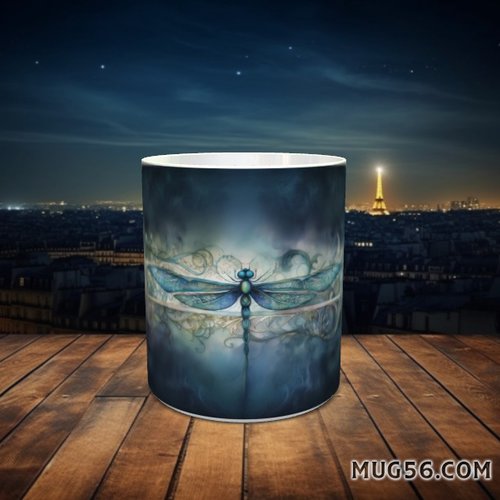 Design pour sublimation de mugs jpeg (fichier numérique) - libellule 005