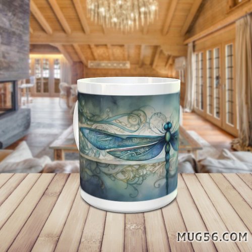 Design pour sublimation de mugs jpeg (fichier numérique) - libellule 006