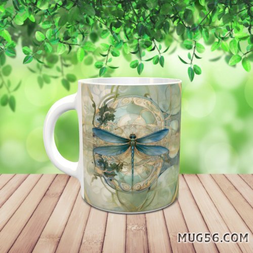 Design pour sublimation de mugs jpeg (fichier numérique) - libellule 007