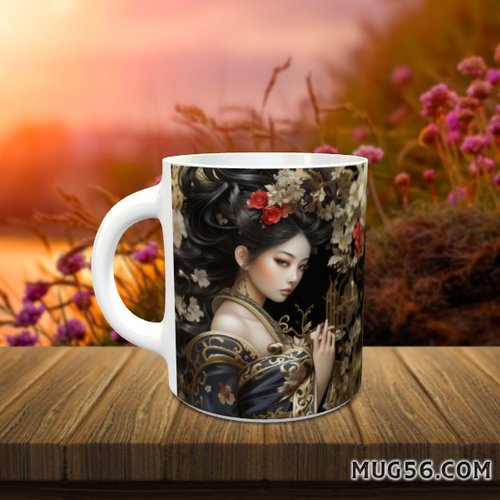 Design pour sublimation de mugs jpeg (fichier numérique) - geisha 006