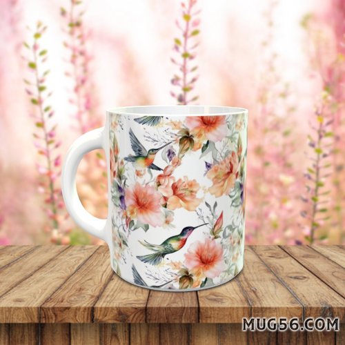 Mug tasse céramique personnalisable prénom -  colibri 006