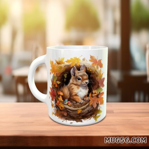 Design pour sublimation de mugs jpeg (fichier numérique) - automne 011 écureuil