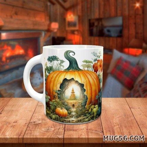 Design pour sublimation de mugs jpeg (fichier numérique) - automne 030 citrouille