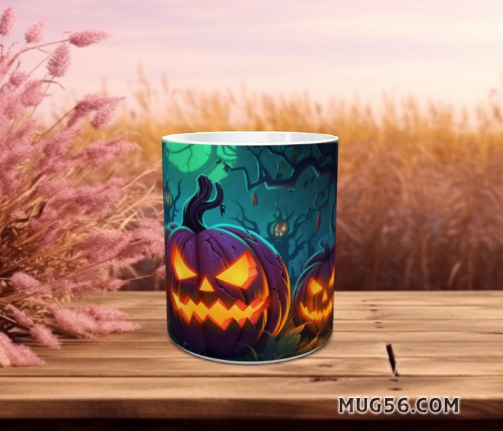 Design pour sublimation de mugs jpeg (fichier numérique) - halloween 030  ambiance - Un grand marché