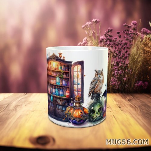 Design pour sublimation de mugs jpeg (fichier numérique) - halloween 045 potions apothicaire