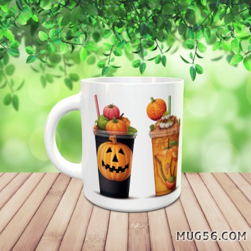 Design pour sublimation de mugs jpeg (fichier numérique) - halloween 047 boissons, smoothies