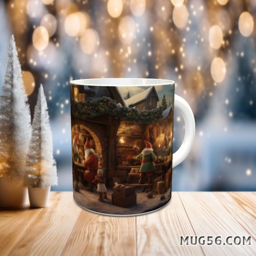 Mug tasse céramique - collection 2023 - noel christmas 010 lutins