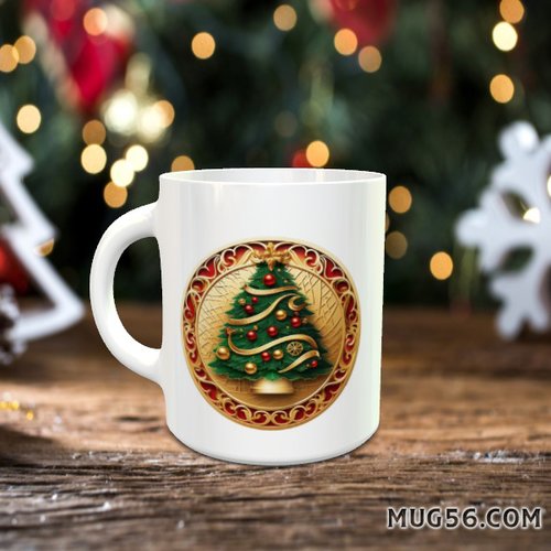 Mug tasse céramique - collection 2023 - noel christmas 024 logo sapin