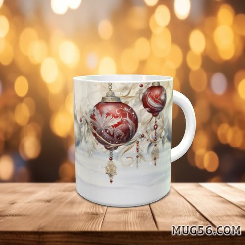 Mug tasse céramique - collection 2023 - noel christmas 040 boules de noel