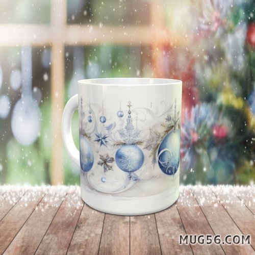Mug tasse céramique - collection 2023 - noel christmas 045 boules de noel