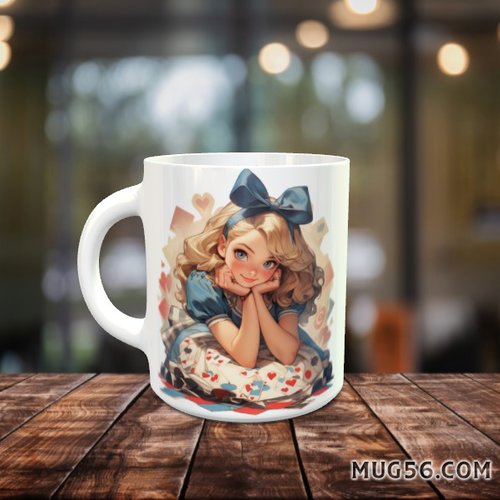 Mug tasse céramique  princesse disney & co façon pin up alice aux pays des merveilles 003
