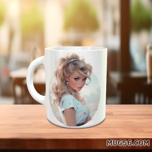 Mug tasse céramique façon pin up bb brigitte bardot 001