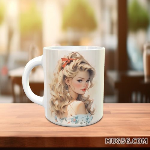 Mug tasse céramique façon pin up bb brigitte bardot 002