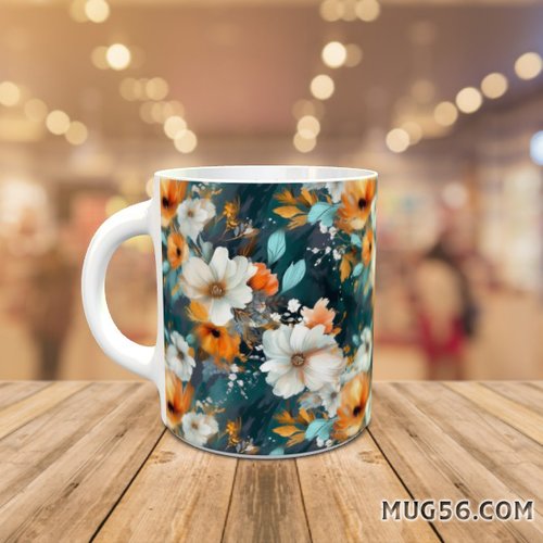 Mug tasse floral fleur 011