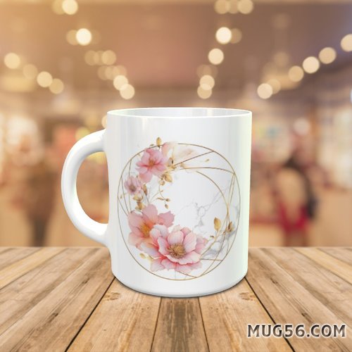 Mug tasse floral fleur 024