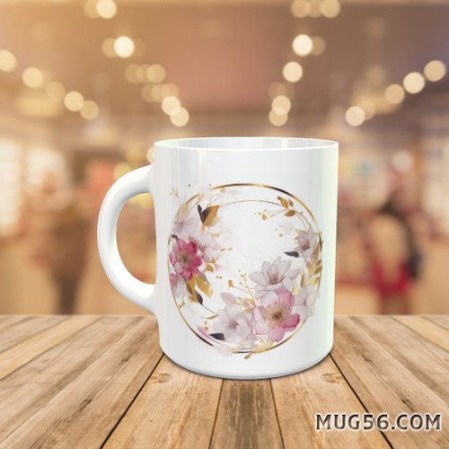 Mug tasse floral fleur 025