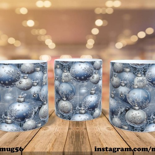 Mug tasse céramique - collection 2023 - noel christmas 079 boules de noel