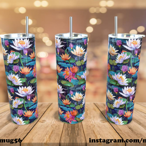 Tumbler / thermos / gobelet 600 ml 20 oz - floral 026