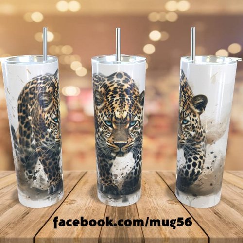 Tumbler / thermos / gobelet / mug 600 ml - leopard 005