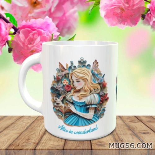 Mug tasse céramique thème alice aux pays des merveilles 003