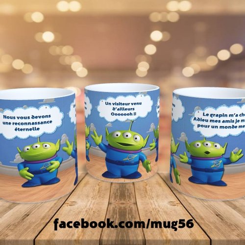 Mug thème disney toy story 005 extra terrestre aliens