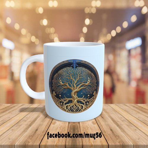 Mug tasse celtic yggdrasil - arbre de vie - 001