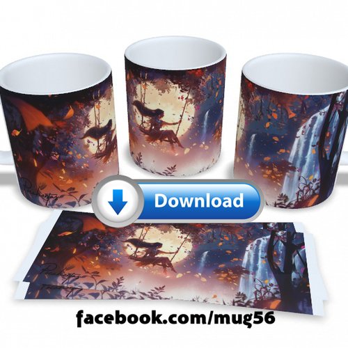 Design pour sublimation de mugs jpeg (fichier numérique) - pocahontas 003