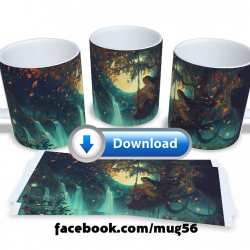 Design pour sublimation de mugs jpeg (fichier numérique) - pocahontas 004