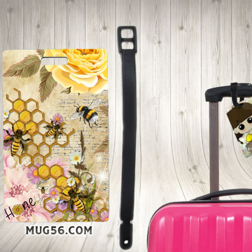 Etiquette bagage - abeilles miel 01