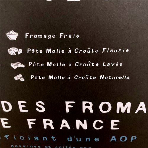 Carte des fromages de france détaillée 50x70cm Un grand marché