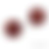 Perles polaris 16mm rondes mat - rouge foncé