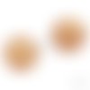 Perles polaris 16mm rondes mat - abricot