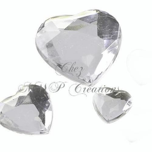 Strass pierres glamour coeurs - cristal -