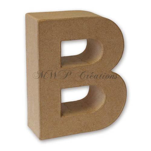Lettre 3d "b" (carton/papier maché) à customiser 