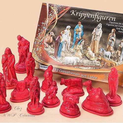 Set de 12 moules pour figurines de crèche 