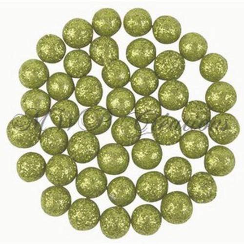 Mini boules pailletées - 10gr - vert clair 