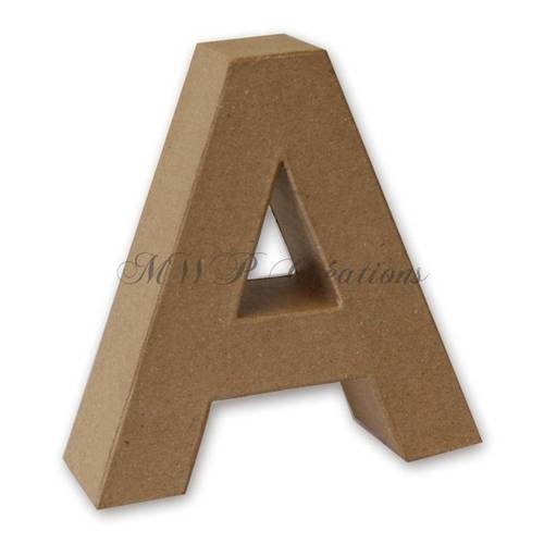 Lettre 3d "a" (carton/papier maché) à customiser 