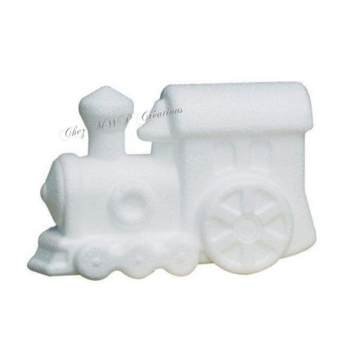 Train en polystyrène blanc (7,5x12 cm)