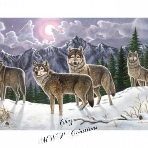 Tableau peinture par numéros "loups"