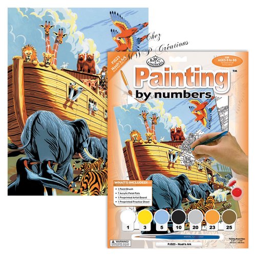 Tableau peinture par numéros "l'arche de noé"