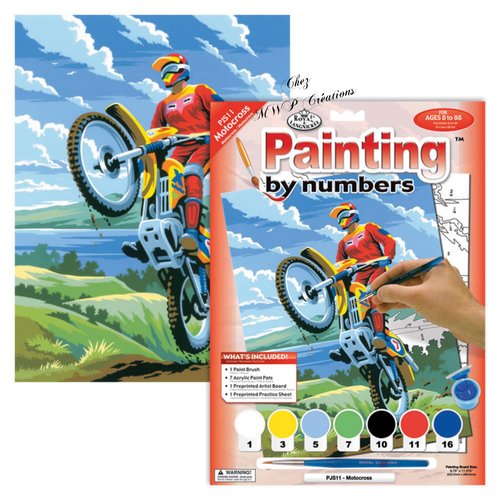 Tableau peinture par numéros "motorcross"