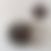Perles rondes nacrées en verre ciré 4mm, boite de 100 - marron