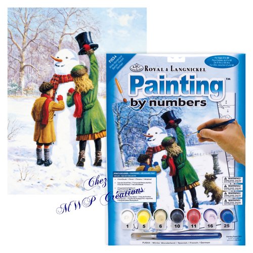 Tableau peinture par numéros "le pays des merveilles de l'hiver"