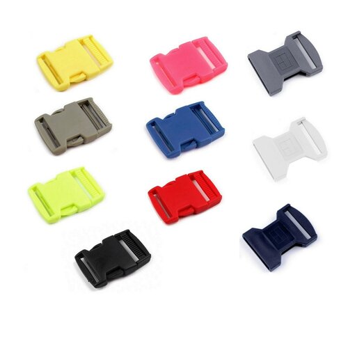 4 clips pour sangle 30mm / plastique nombreux coloris / fermeture et réglage boucle de sangle pour sac, bandoulière, ceinture, attaches