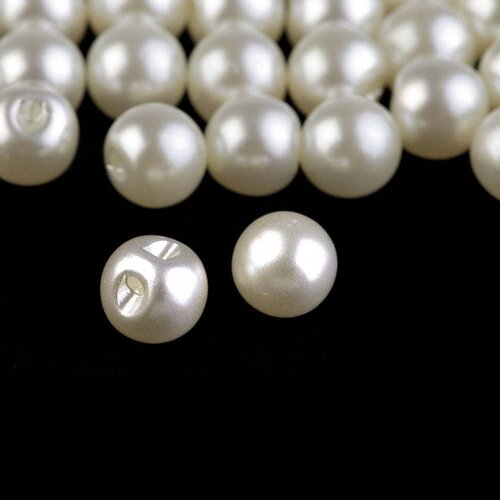 20 boutons boules 6-8-9-10mm / blanc, ivoire, noir, cristal transparent / boutons mariage, boutons robe de mariée, boutons perles nacre